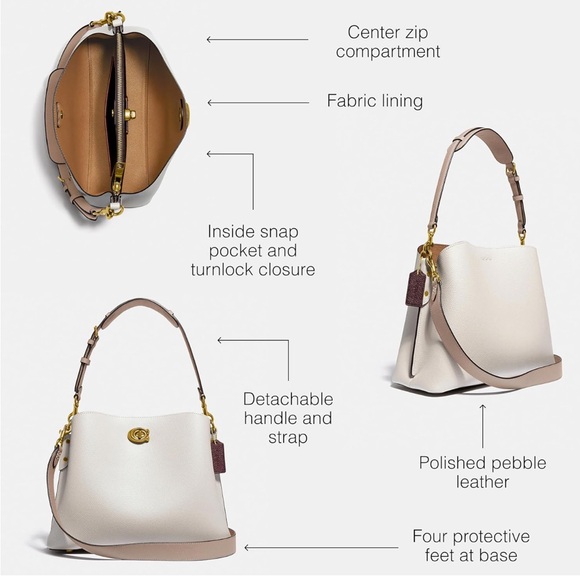 Coach Cream and Tan Shoulder Bag - Picture 3 of 5